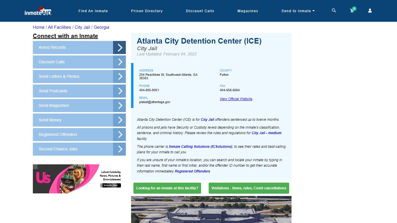 Atlanta City Detention Center (ICE) | Inmate Locator